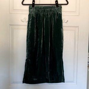 J.Crew Green Velvet Skirt, XXS